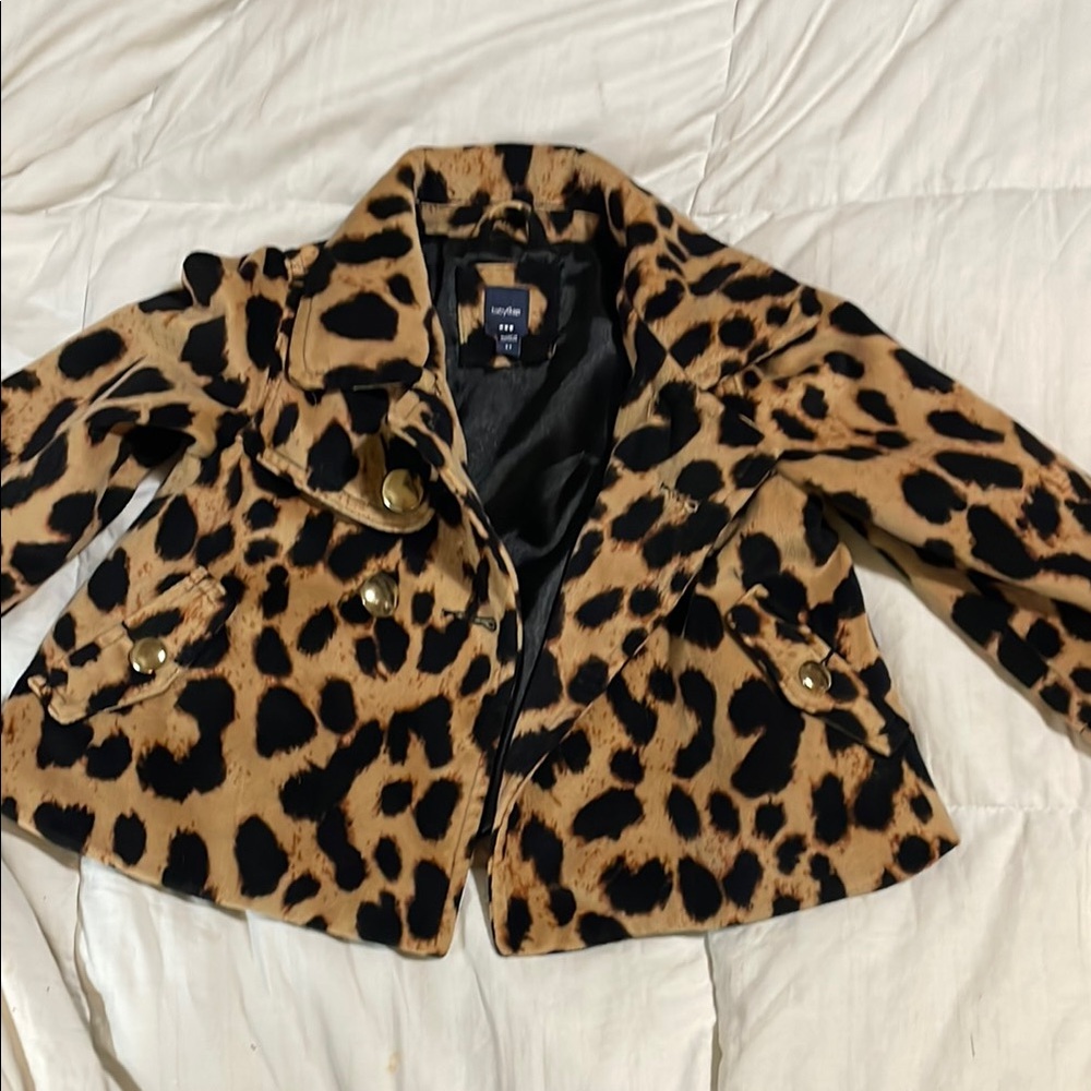 BabyGap Leopard Print Jacket with Gold Buttons
